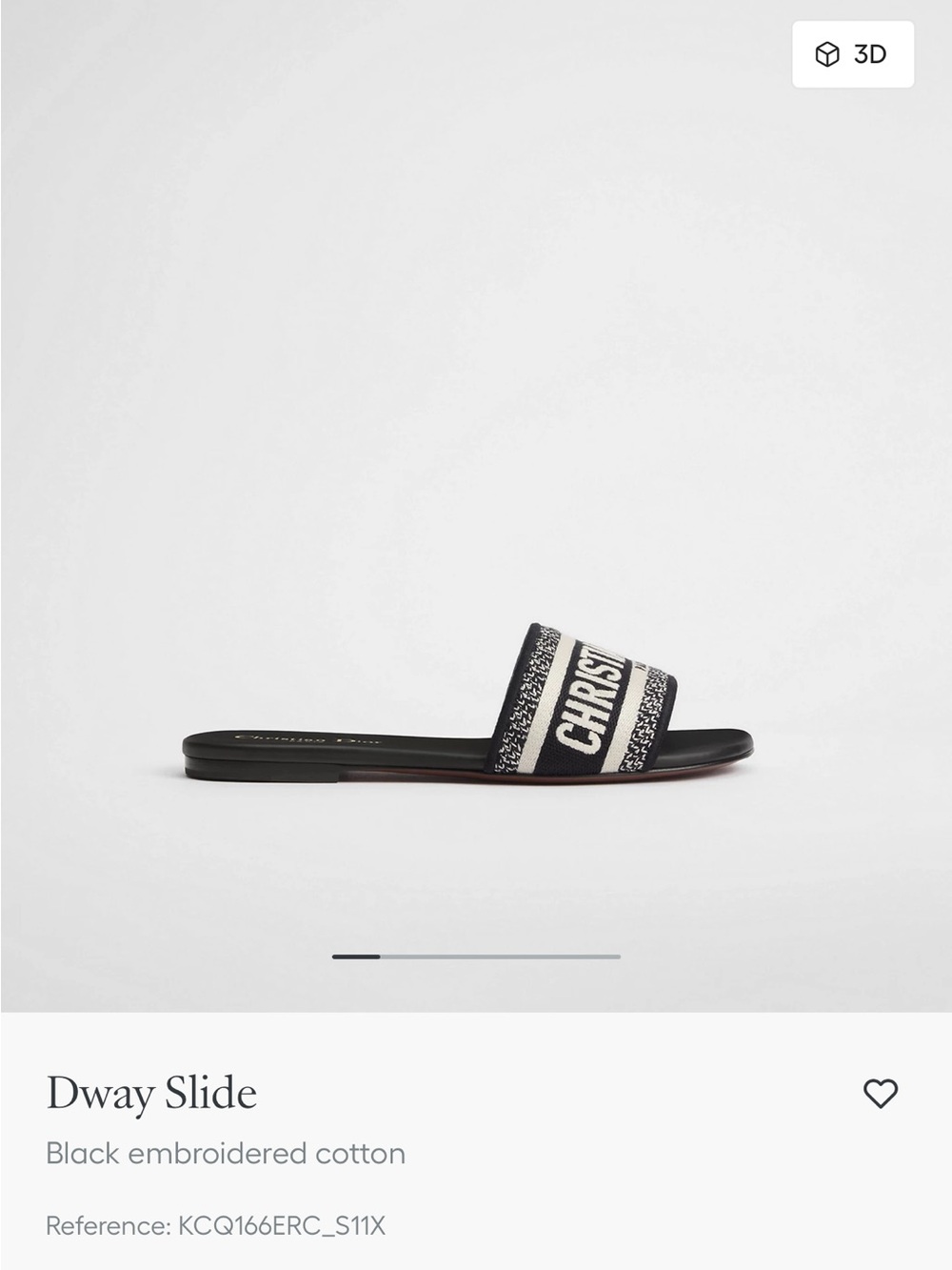 Christian Dior Dway Slide Sandal in Deep Blue and White